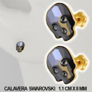 CALAVERA SWAROVSKY ORO SOLIDO 10 K