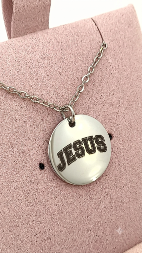 Collar con Medalla. Personalizado en Acero Inoxidable