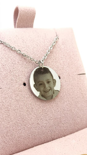 Collar con Medalla. Personalizado en Acero Inoxidable